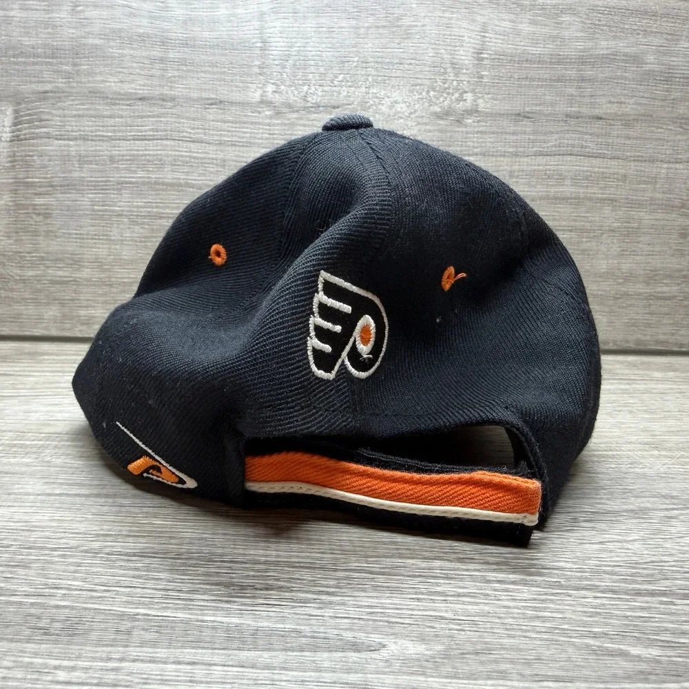 NHL Philadelphia Flyers Hat Mens OSFA Black Orange Center Ice Strapback Cap